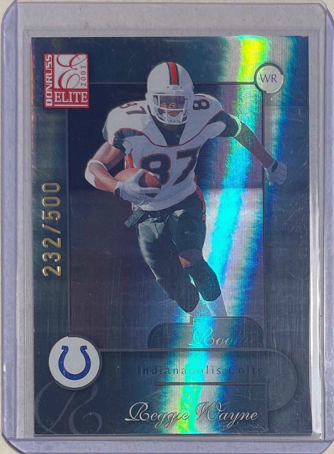 REGGIE WAYNE 2001 DONRUSS ELITE ROOKIE RC #D 232/500