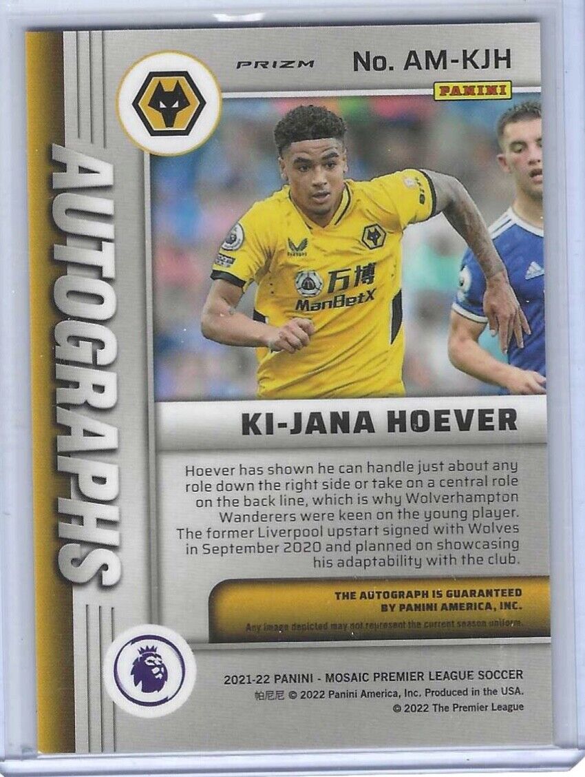 KI-JANA HOEVER 2021-22 PANINI MOSAIC EPL SILVER MOSAIC PRIZM AUTO RC #AM-KJH