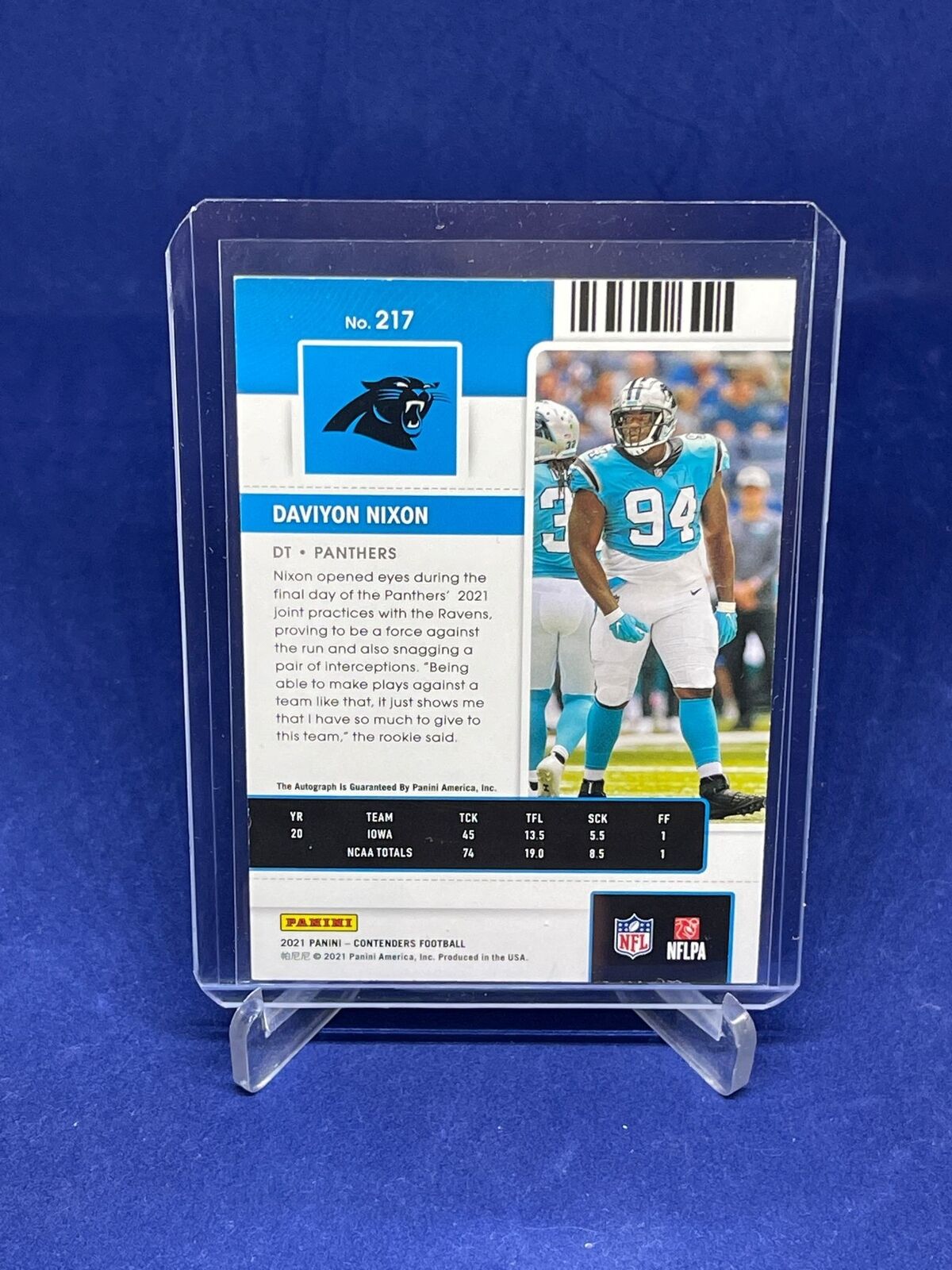 DAVIYON NIXON 2021 PANINI CONTENDERS ROOKIE TICKET AUTO RC #217