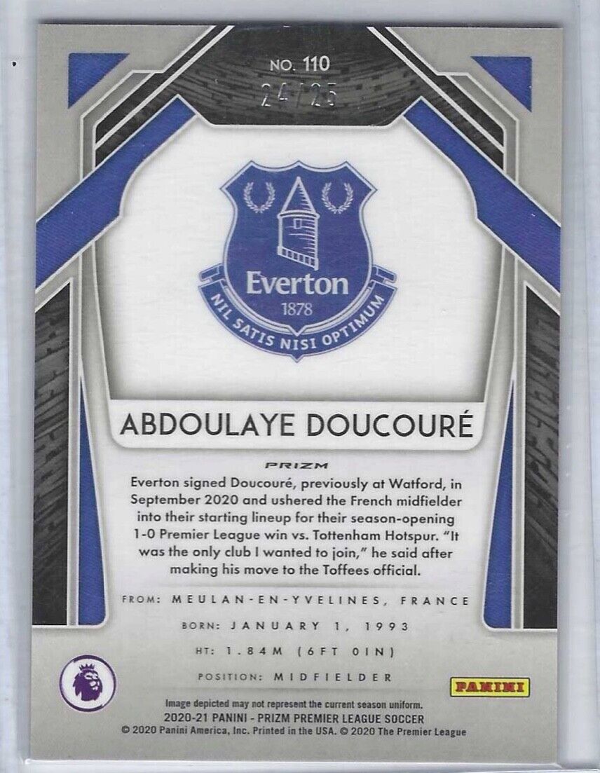 ABDOULAYE DOUCOURE 2020-21 PANINI PRIZM EPL ORANGE PRIZM #D /25