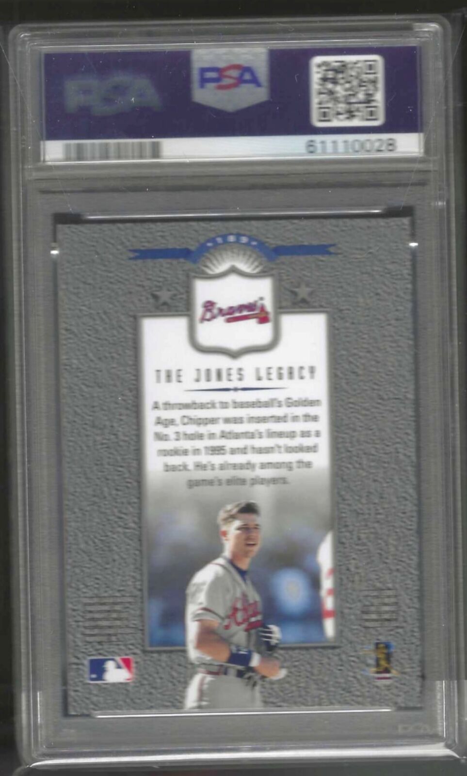 CHIPPER JONES 1997 LEAF FRACTAL MATRIX #189 PSA 10 GEM MINT POP 4