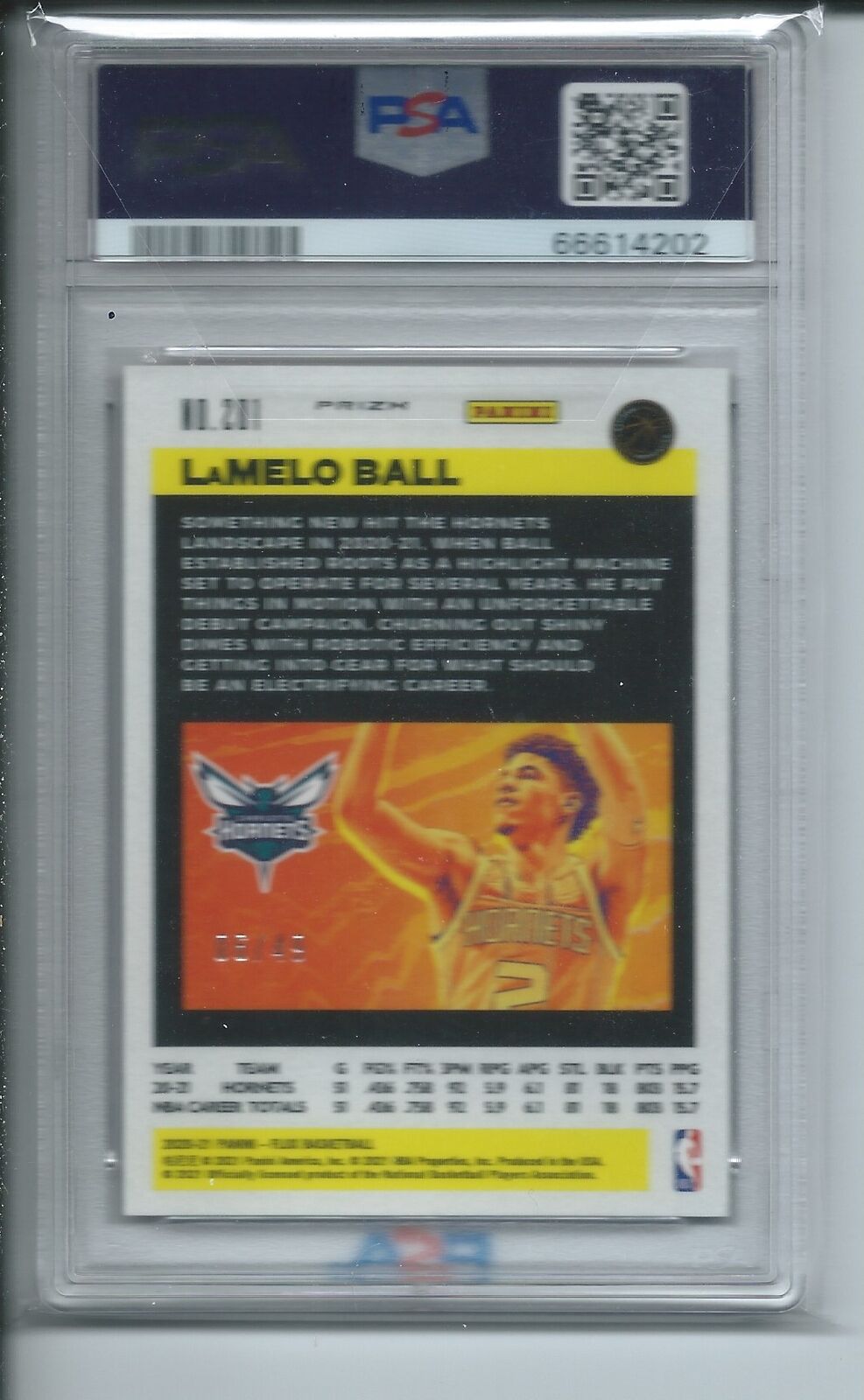 LAMELO BALL 2020-21 PANINI FLUX RED MOJO PRIZM RC #D 6/49 PSA 10 GEM MINT POP 7