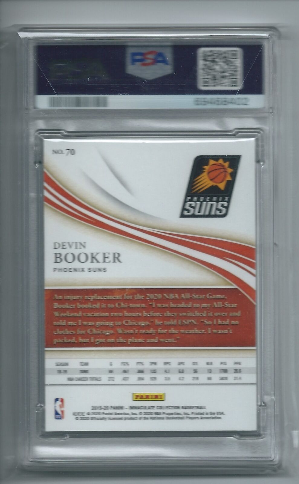 DEVIN BOOKER 2019-20 PANINI IMMACULATE COLLECTION GOLD #D 7/10 PSA 10 GEM POP 2