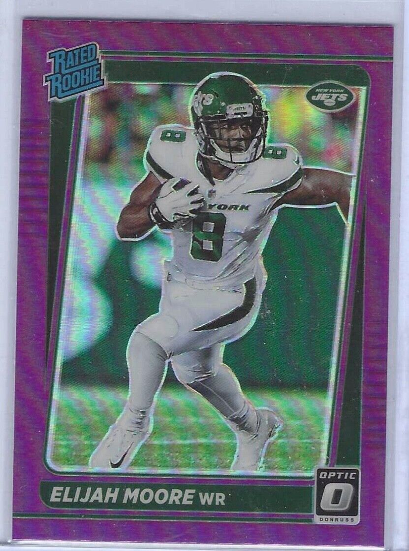ELIJAH MOORE 2021 DONRUSS OPTIC PREVIEW PURPLE PRIZM RATED ROOKIE RC #P-271