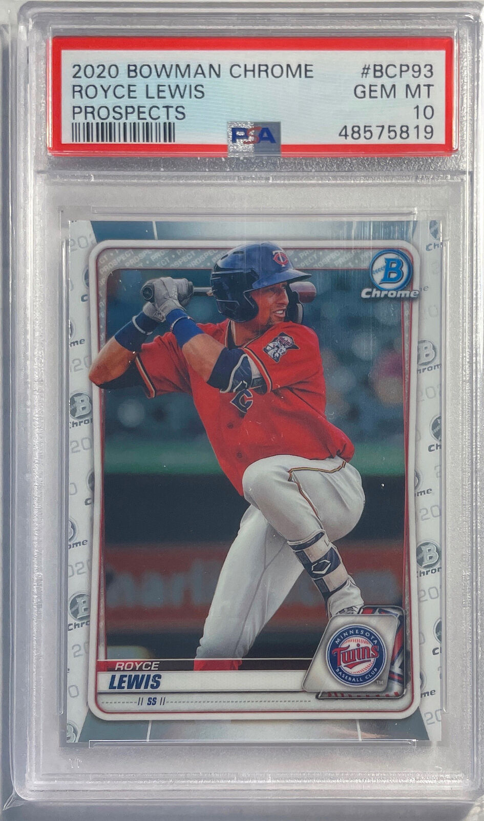 ROYCE LEWIS 2020 BOWMAN CHROME PROSPECTS #BCP93 PSA 10 GEM MINT POP 9