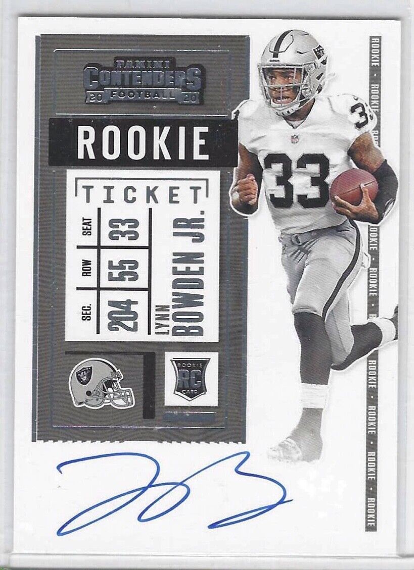 LYNN BOWDEN JR 2020 CONTENDERS ROOKIE TICKET VARIATION AUTO RC #129