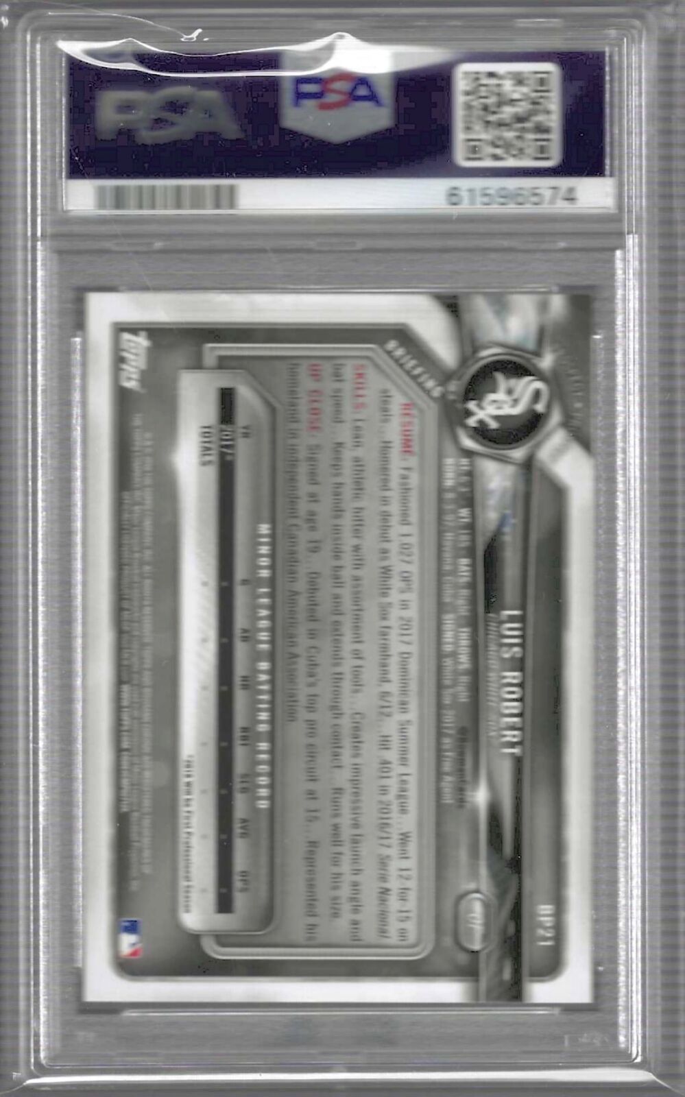 LUIS ROBERT 2018 BOWMAN PAPER 1ST PROSPECT #BP-21 PSA 9 MINT