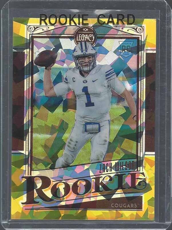 1/1 ZACH WILSON 2021 PANINI LEGACY GOLD DIAMOND CRACKED ICE RC #D 1/25 JERSEY #1
