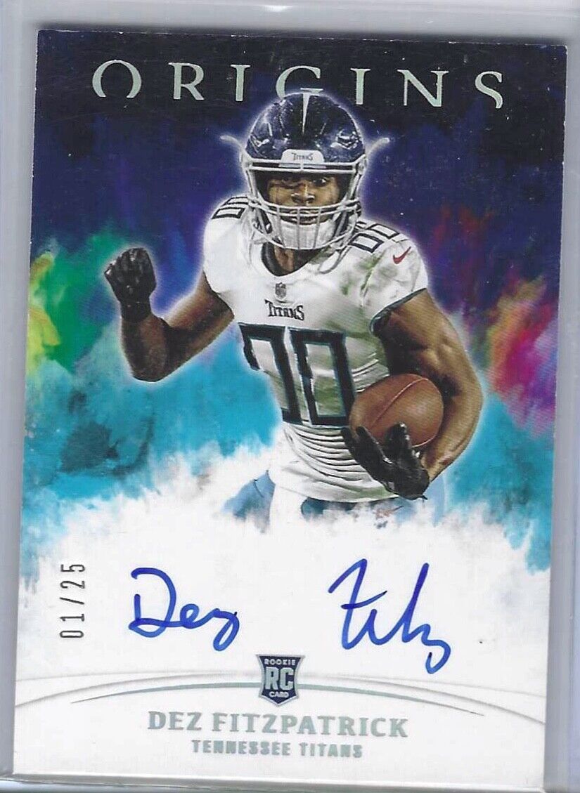 DEZ FITZPATRICK 2021 ORIGINS AQUA ON CARD AUTO RC #D 1/25