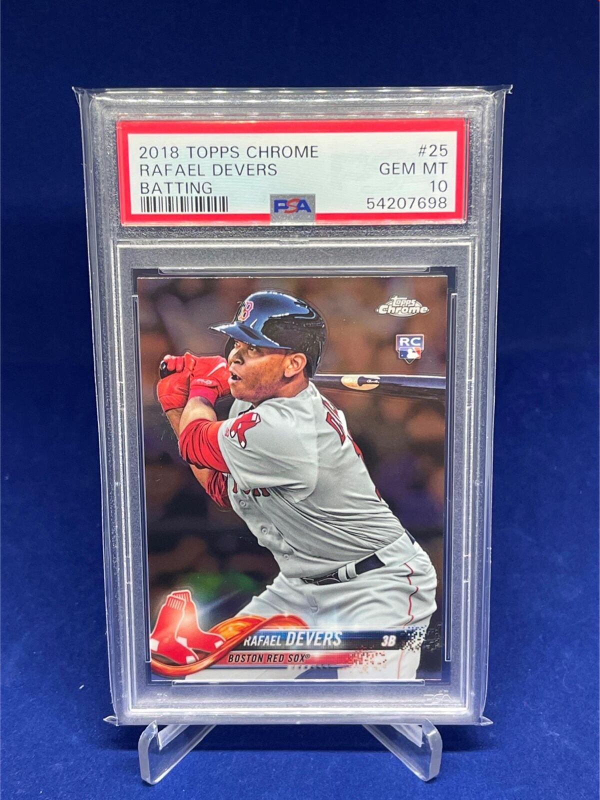 RAFAEL DEVERS 2018 TOPPS CHROME BATTING RC # 25 PSA 10 GEM MINT