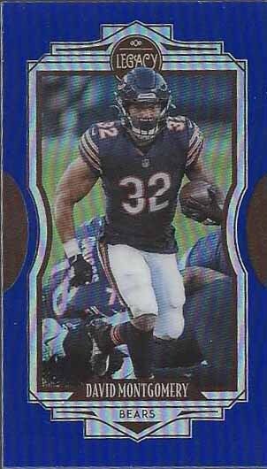 DAVID MONTGOMERY 2021 PANINI LEGACY MINI BLUE SAPPHIRE PRIZM #D 10/50