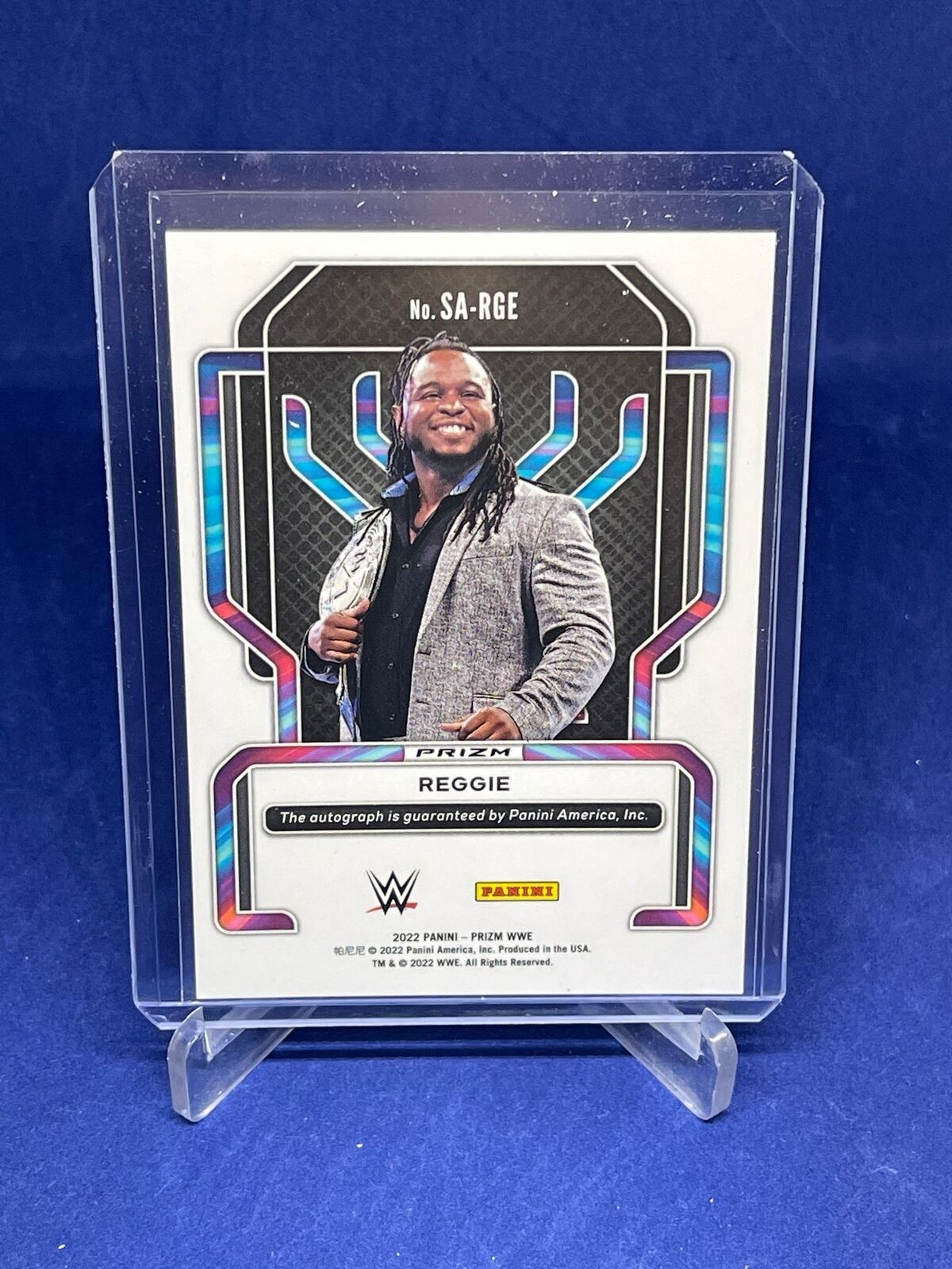 REGGIE 2022 PANINI WWE PRIZM SUPERSTAR SILVER PRIZMS AUTO