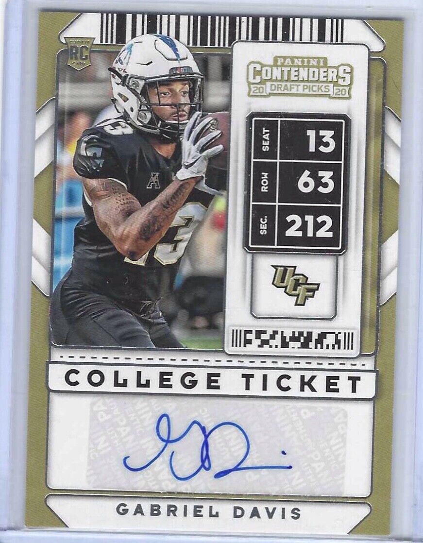 GABRIEL DAVIS 2020 CONTENDERS DRAFT PICKS COLLEGE TICKET AUTO RC #283