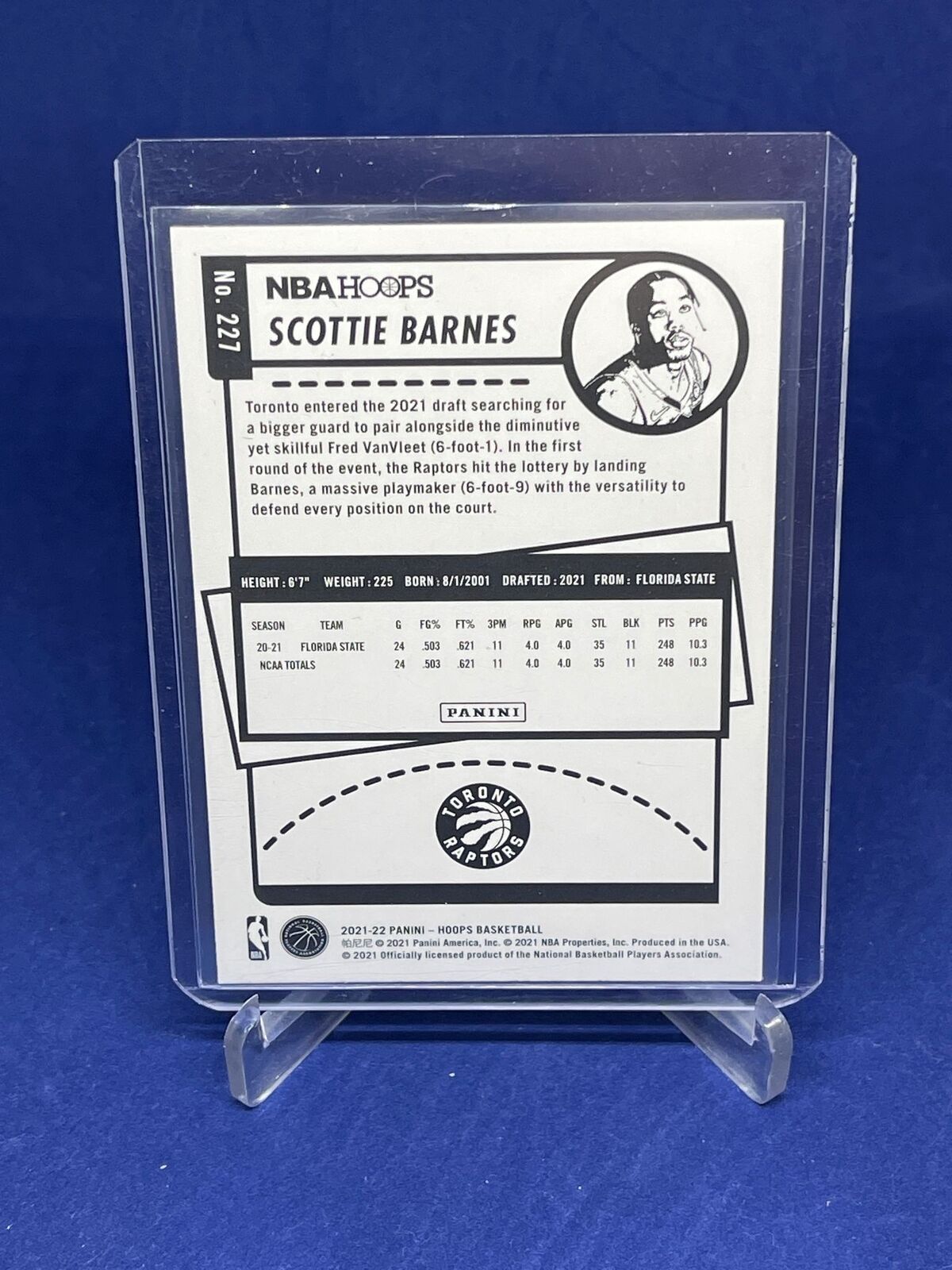 SCOTTIE BARNES 2021-22 PANINI NBA HOOPS TEAL EXPLOSION SP ROOKIE RC #227