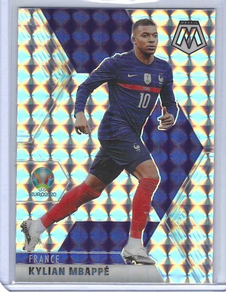 KYLIAN MBAPPE 2020-21 PANINI MOSAIC UEFA EURO SILVER MOSAIC PRIZM #112