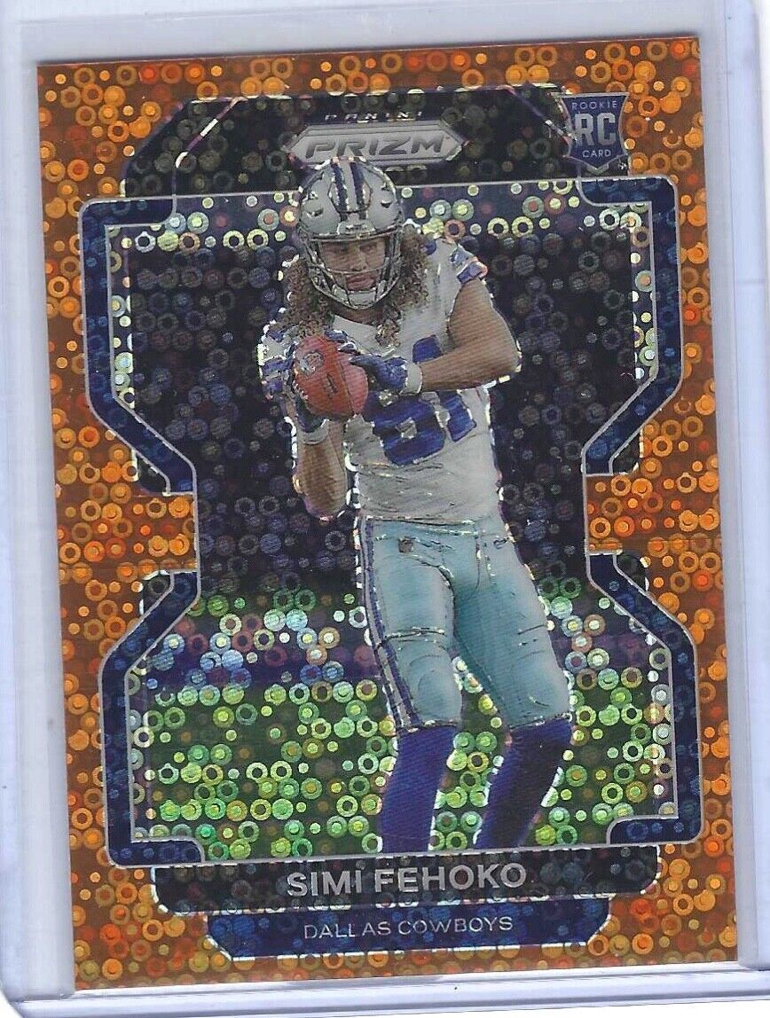 SIMI FEHOKO 2021 PANINI PRIZM ORANGE DISCO PRIZM ROOKIE RC #371
