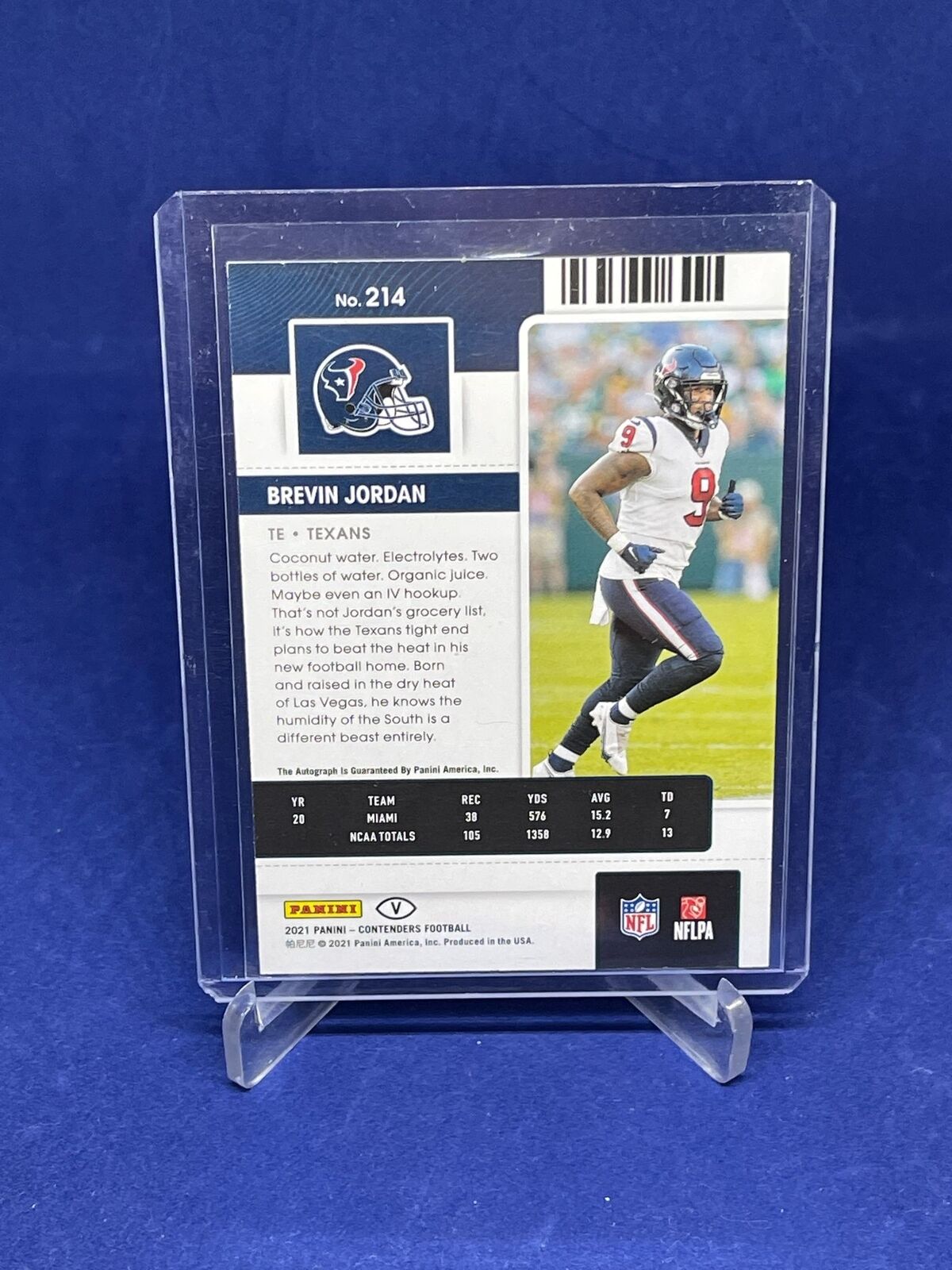 BREVIN JORDAN 2021 PANINI CONTENDERS ROOKIE TICKET AUTO VARIATION RC #214