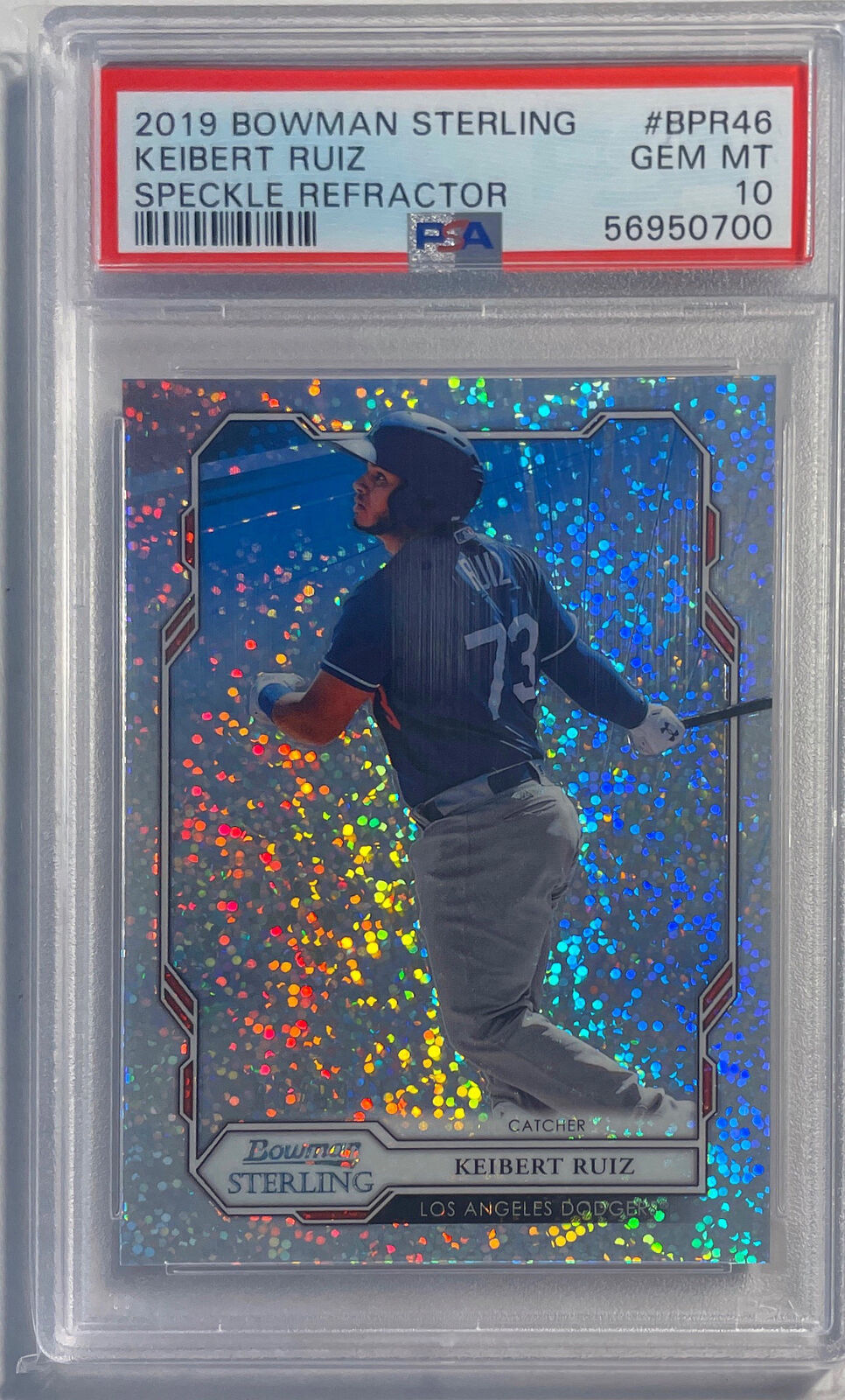 KEIBERT RUIZ 2019 STERLING SPECKLE REFRACTOR #D 85/99 PSA 10 GEM MINT POP 1/1