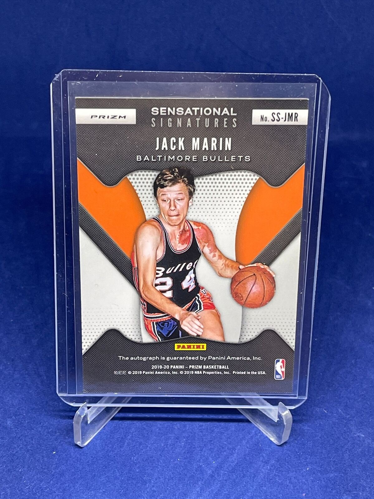 JACK MARIN 2019-20 PANINI PRIZM BLUE SHIMMER FIRST OFF THE LINE PRIZM SP AUTO
