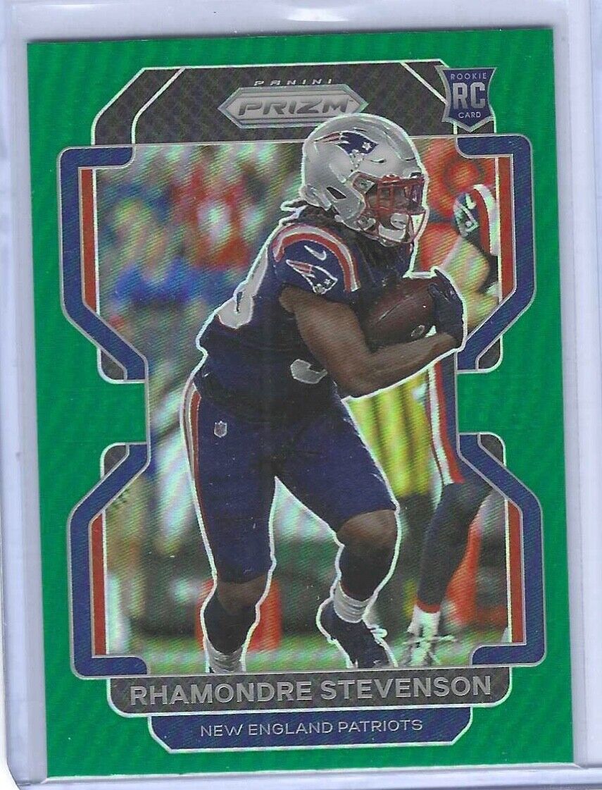 RHAMONDRE STEVENSON 2021 PANINI PRIZM GREEN PRIZM ROOKIE RC #367
