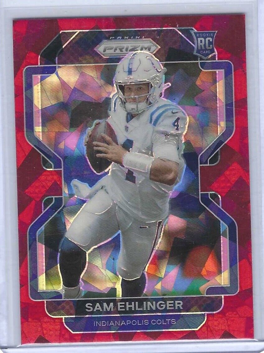 SAM EHLINGER 2021 PANINI PRIZM RED CRACKED ICE PRIZM ROOKIE RC #395