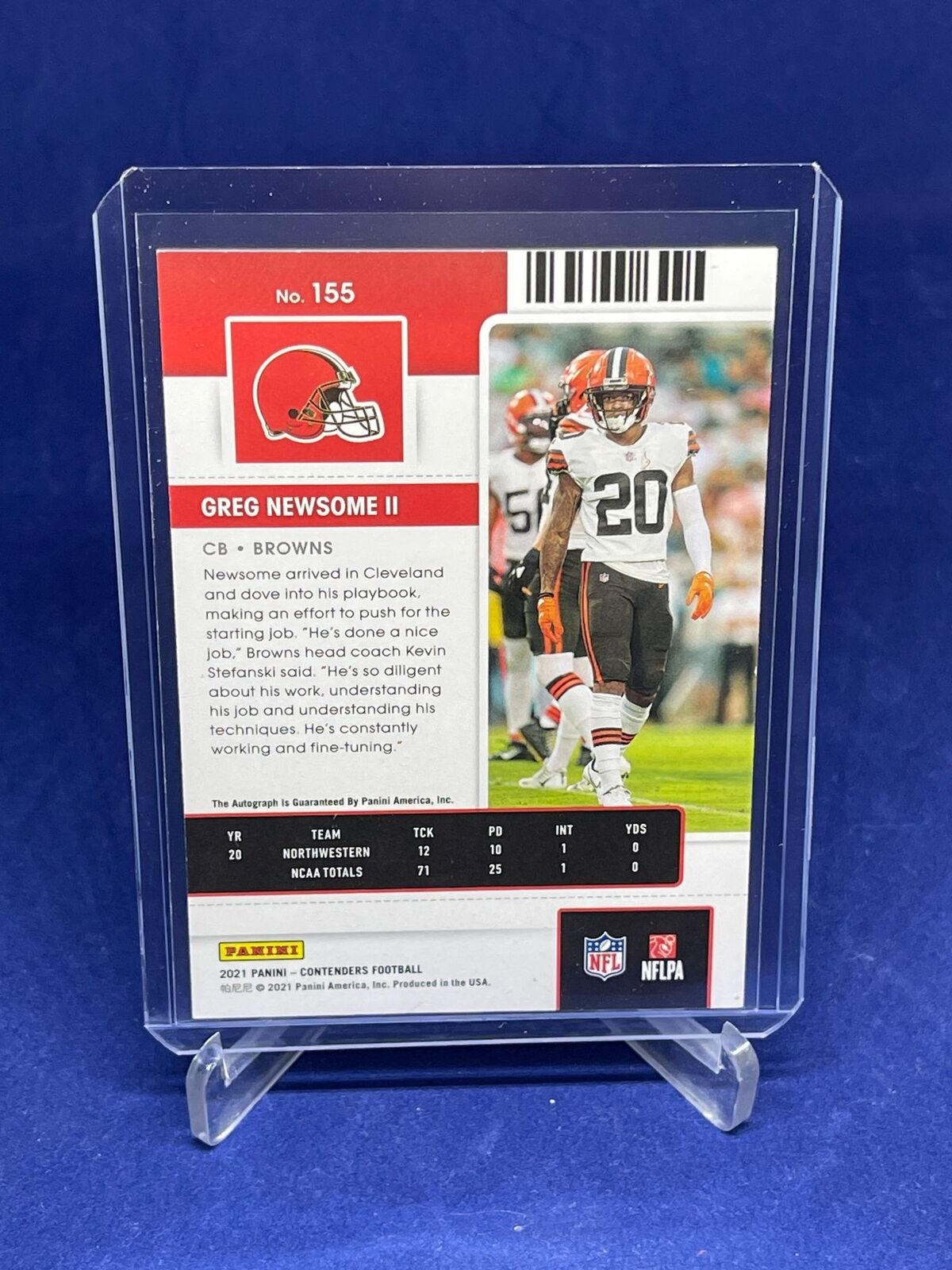 GREG NEWSOME II 2021 PANINI CONTENDERS ROOKIE TICKET AUTO RC #155