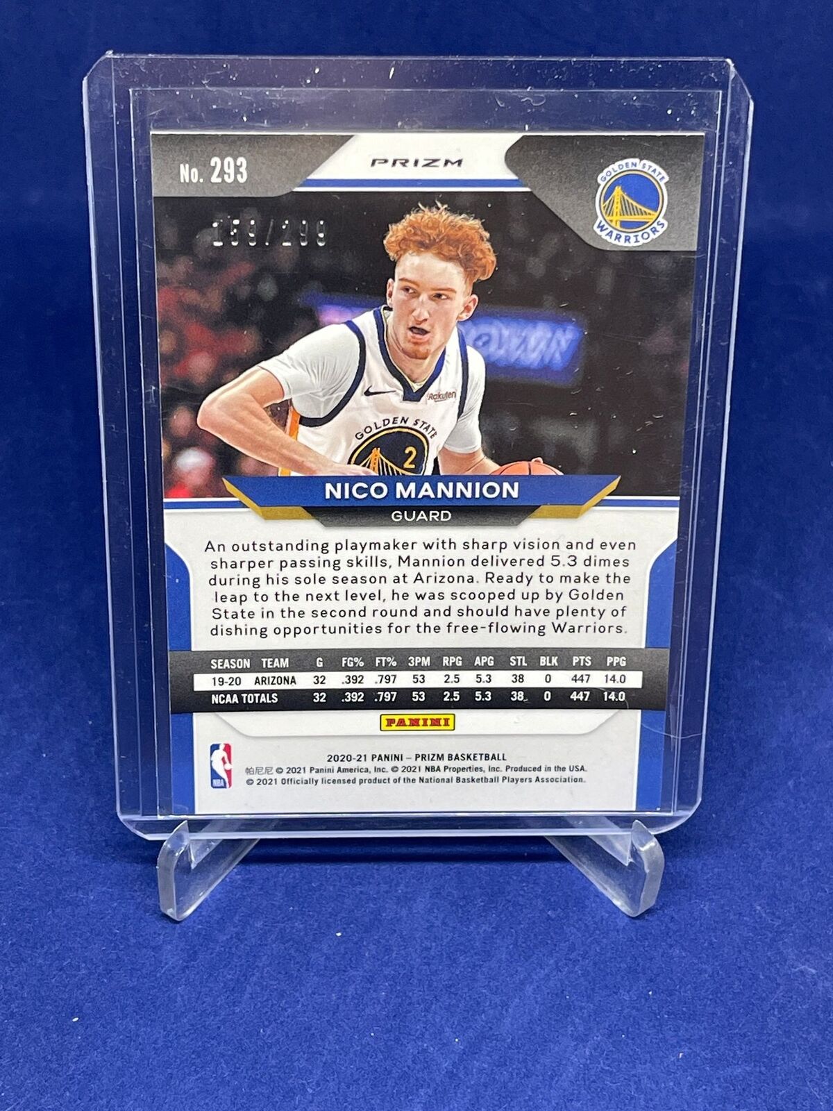 NICO MANNION 2020-21 PANINI PRIZM RED PRIZM ROOKIE RC #D 159/199