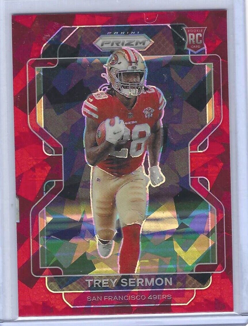 TREY SERMON 2021 PANINI PRIZM RED CRACKED ICE PRIZM ROOKIE RC #354