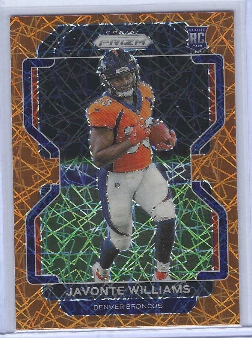 JAVONTE WILLIAMS 2021 PANINI PRIZM ORANGE LAZER PRIZM ROOKIE RC #345