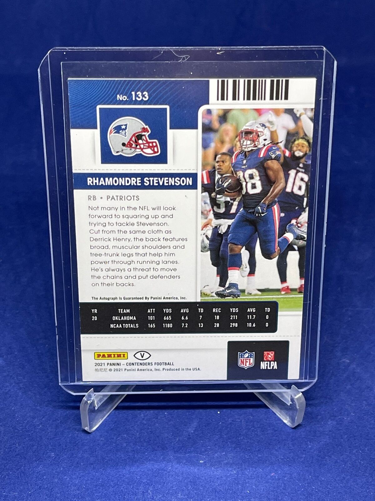 RHAMONDRE STEVENSON 2021 PANINI CONTENDERS ROOKIE TICKET AUTO VARIATION RC #133