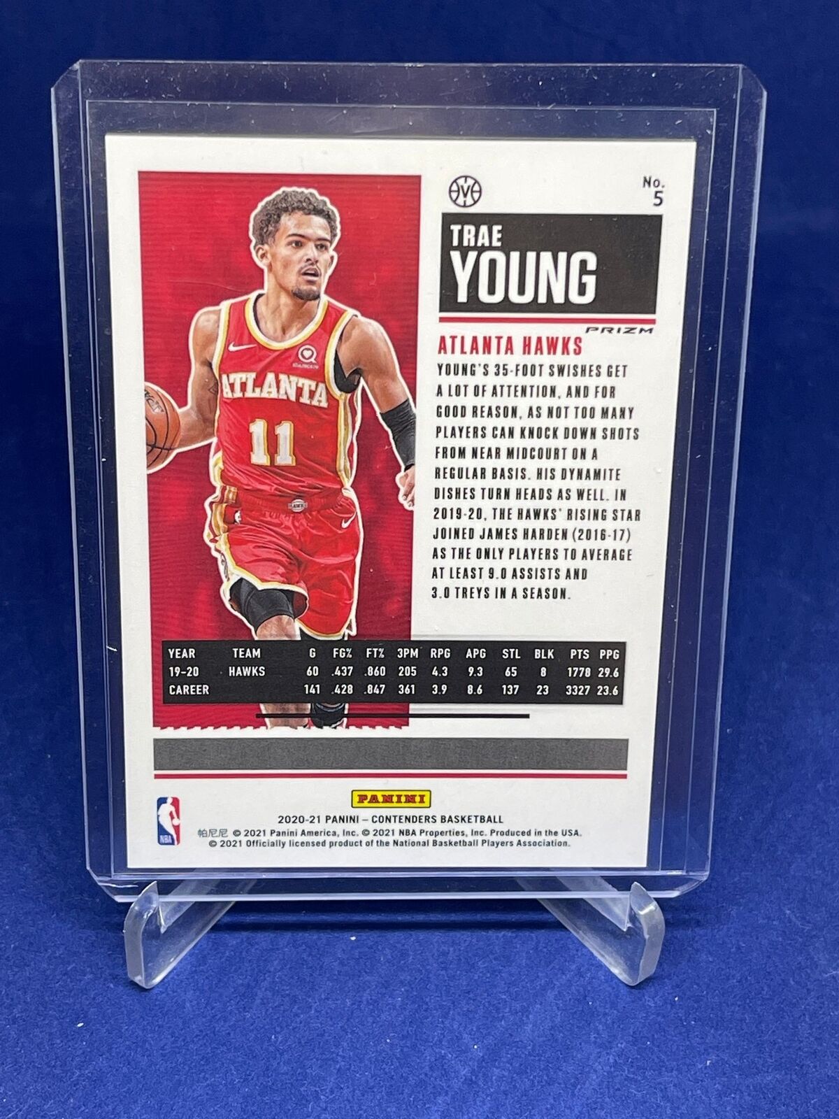 TRAE YOUNG 2020-21 PANINI CONTENDERS SP PHOTO VARIATION TICKET SILVER PRIZM #5