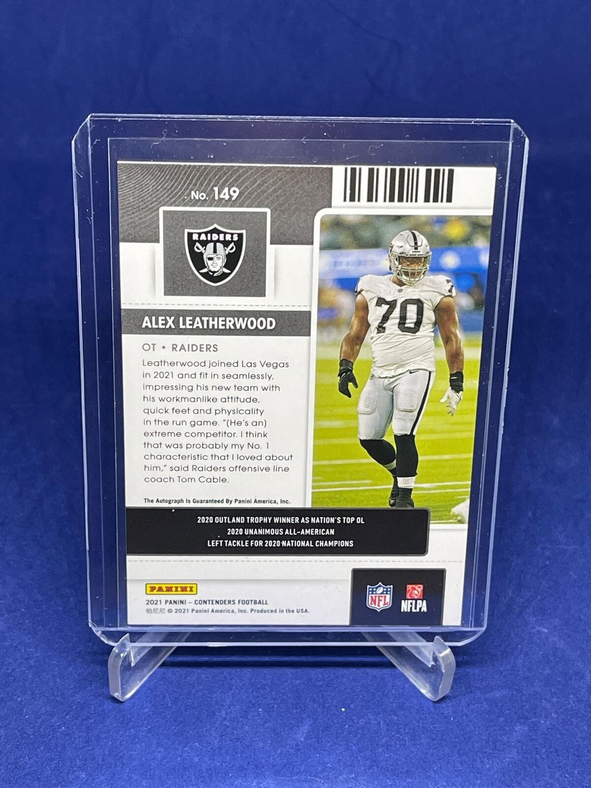 ALEX LEATHERWOOD 2021 PANINI CONTENDERS ROOKIE TICKET AUTO RC #149