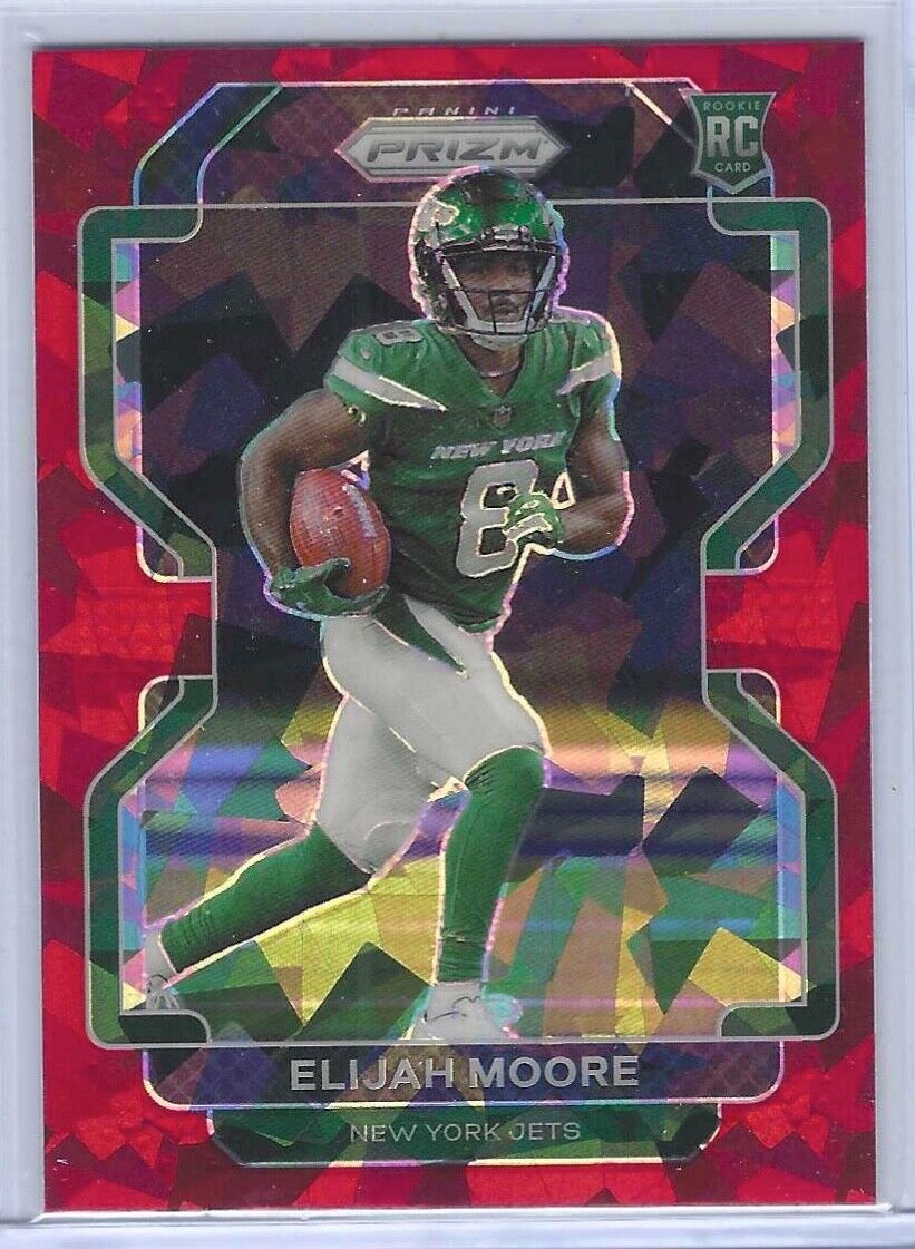 ELIJAH MOORE 2021 PANINI PRIZM RED CRACKED ICE PRIZM ROOKIE RC #346