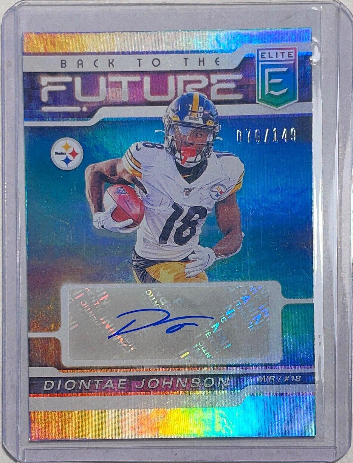 DIONTAE JOHNSON 2020 PANINI DONRUSS ELITE BACK TO THE FUTURE AUTO #D 076/149