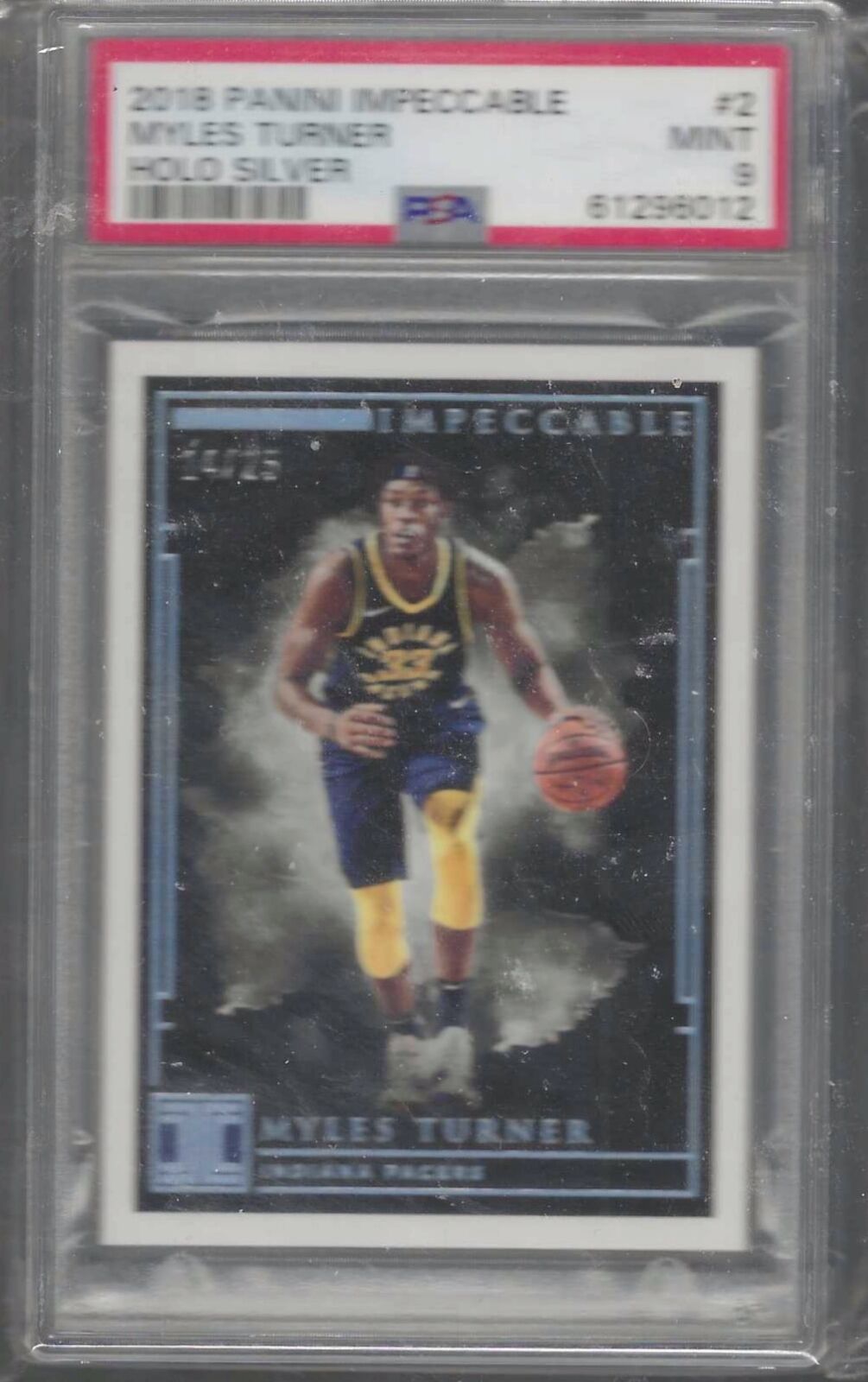 MYLES TURNER 2018 PANINI IMPECCABLE HOLO SILVER /25 PSA 9 MINT POP 1/1