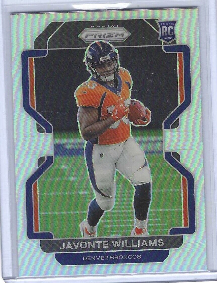 JAVONTE WILLIAMS 2021 PANINI PRIZM SILVER PRIZM ROOKIE RC #345