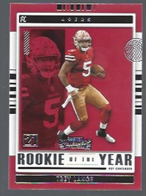 TREY LANCE 2021 PANINI CONTENDERS ROOKIE OF THE YEAR INSERT RC