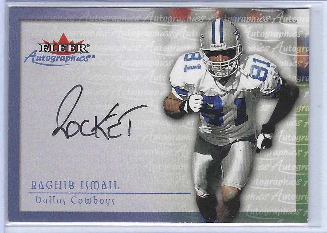 RAGHIB "ROCKET" ISMAIL 2000 FLEER SKYBOX AUTOGRAPHICS ON CARD AUTO