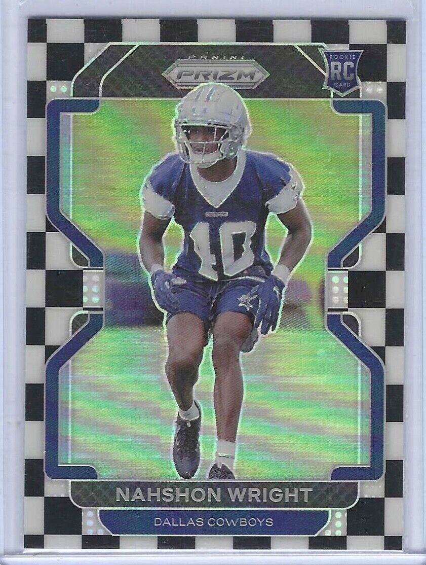 NAHSHON WRIGHT 2021 PANINI PRIZM BLACK AND WHITE CHECKERBOARD SSP ROOKIE RC #438