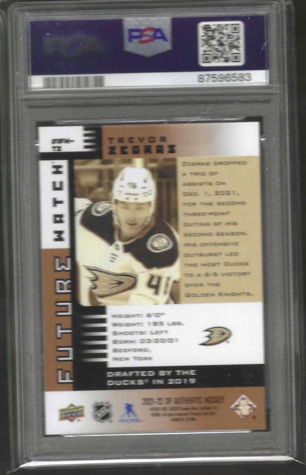 TREVOR ZEGRAS 2021 SP AUTHENTIC FUTURE WATCH 01 LIMITED RC /150 PSA 10 GEM POP 5