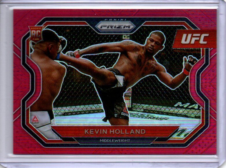 KEVIN HOLLAND 2021 PANINI PRIZM UFC RED PRIZM RC #D 255/275