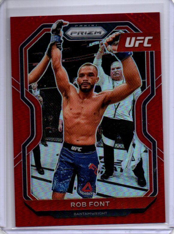 ROB FONT 2021 PANINI PRIZM UFC RED PRIZM #D 127/275