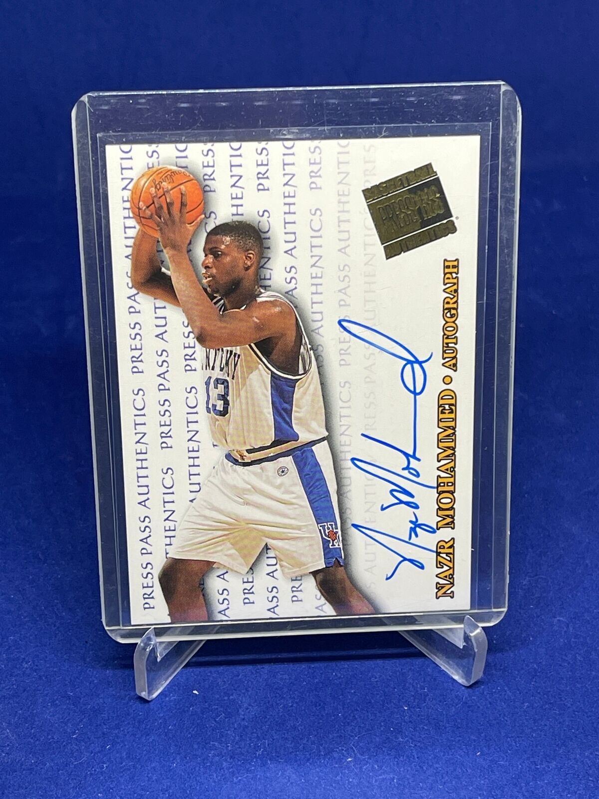 NAZR MOHAMMED 1998-99 PRESS PASS AUTHENTIC AUTOGRAPHS AUTO RC