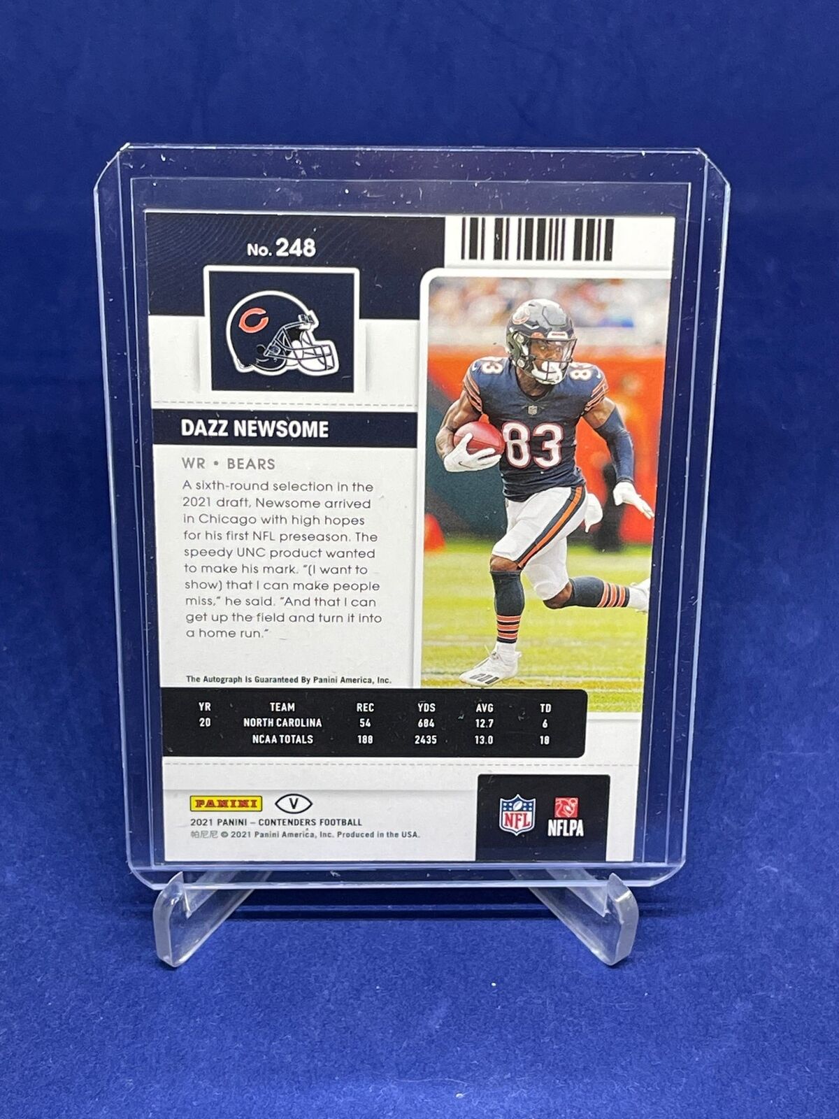 DAZZ NEWSOME 2021 PANINI CONTENDERS ROOKIE TICKET AUTO VARIATION RC #248