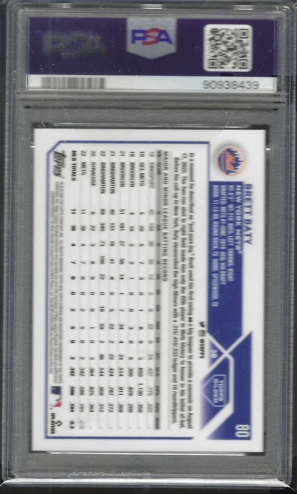 BRETT BATY 2023 TOPPS GILDED COLLECTION ROOKIE RC #D 44/99 PSA 10 GEM MINT POP 9