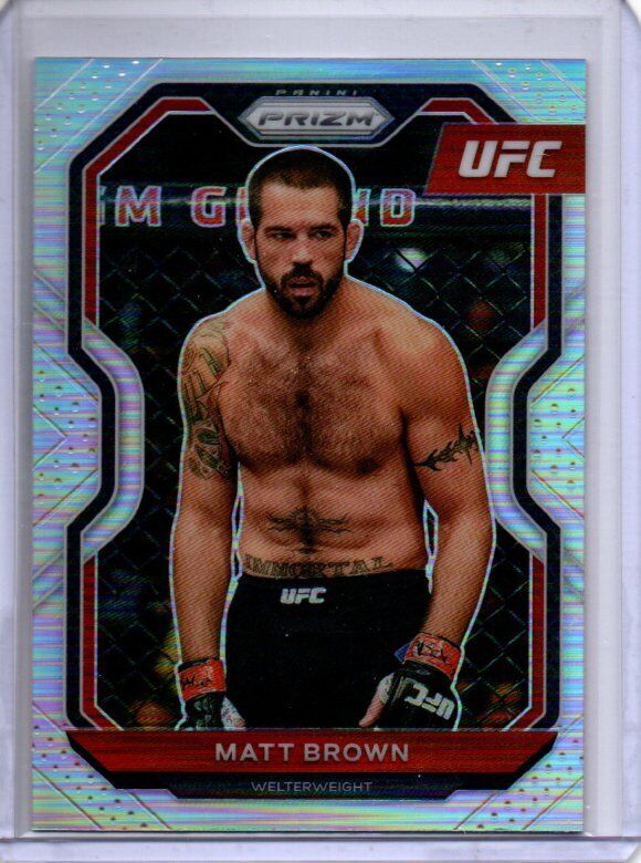 MATT BROWN 2021 PANINI PRIZM UFC SILVER PRIZM #67