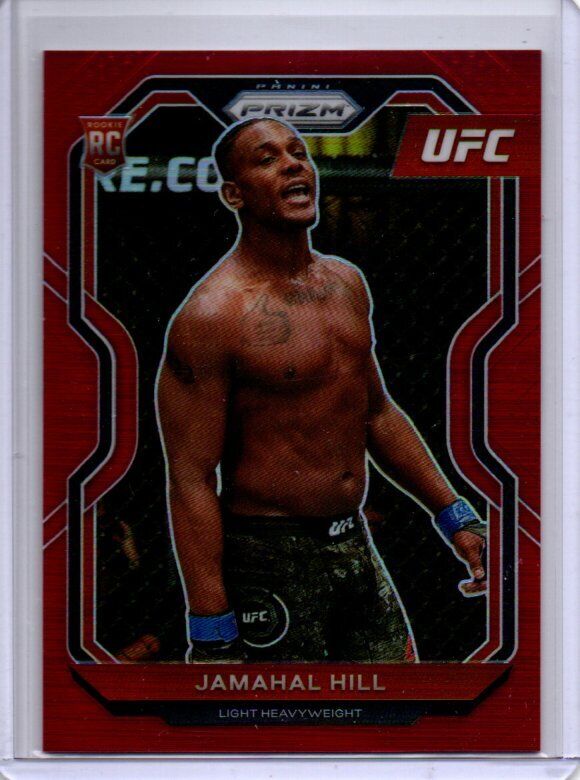 JAMAHAL HILL 2021 PANINI PRIZM UFC RED PRIZM RC #D 81/275