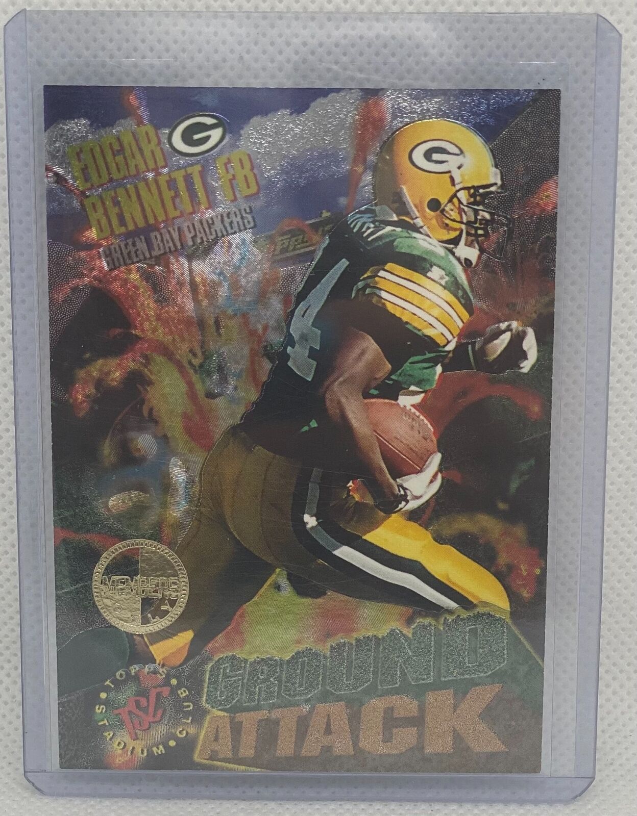 BRETT FAVRE & EDGAR BENNETT 1995 STADIUM CLUB MEMBERS ONLY GROUND ATTACK #G2