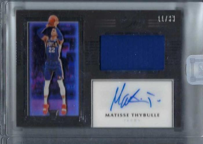 MATISSE THYBULLE 2019-20 ONE AND ONE RPA PREMIUM PATCH ON CARD AUTO RC #D 11/99