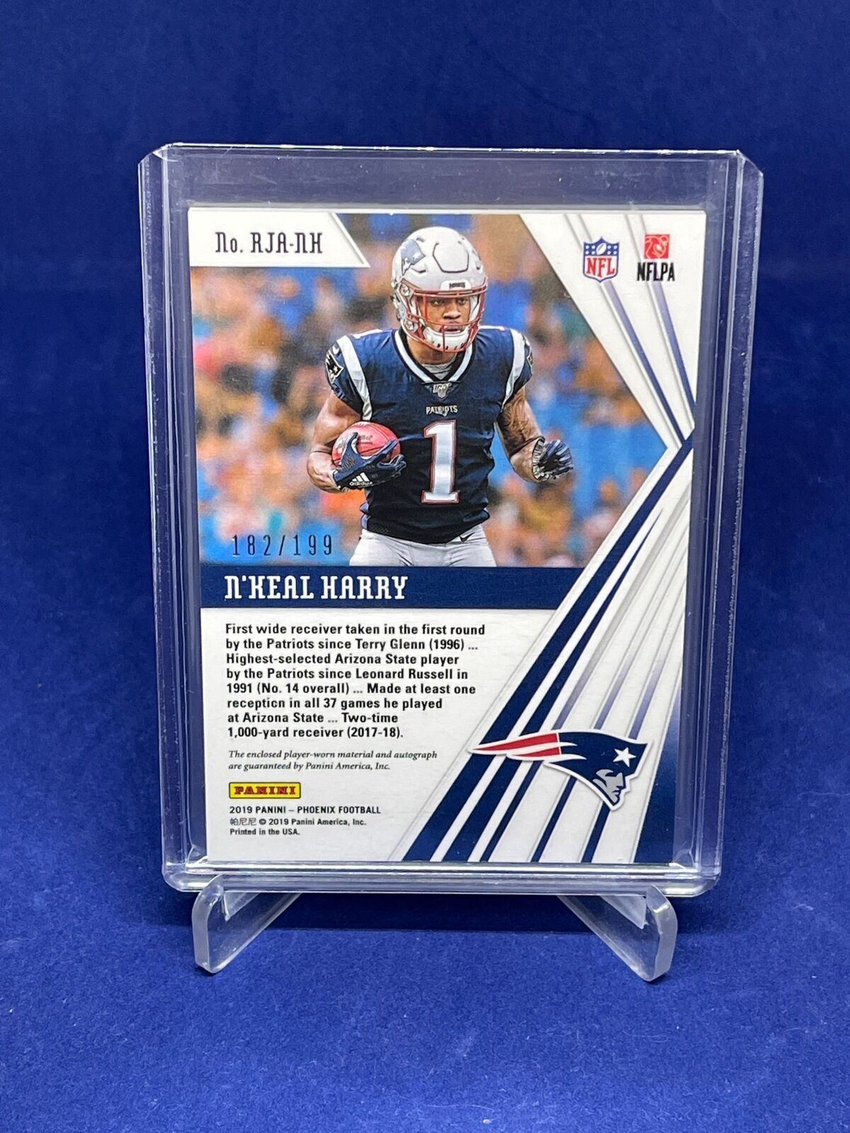 N'KEAL HARRY 2019 PANINI PHOENIX ROOKIE JERSEY AUTO RC #D 182/199